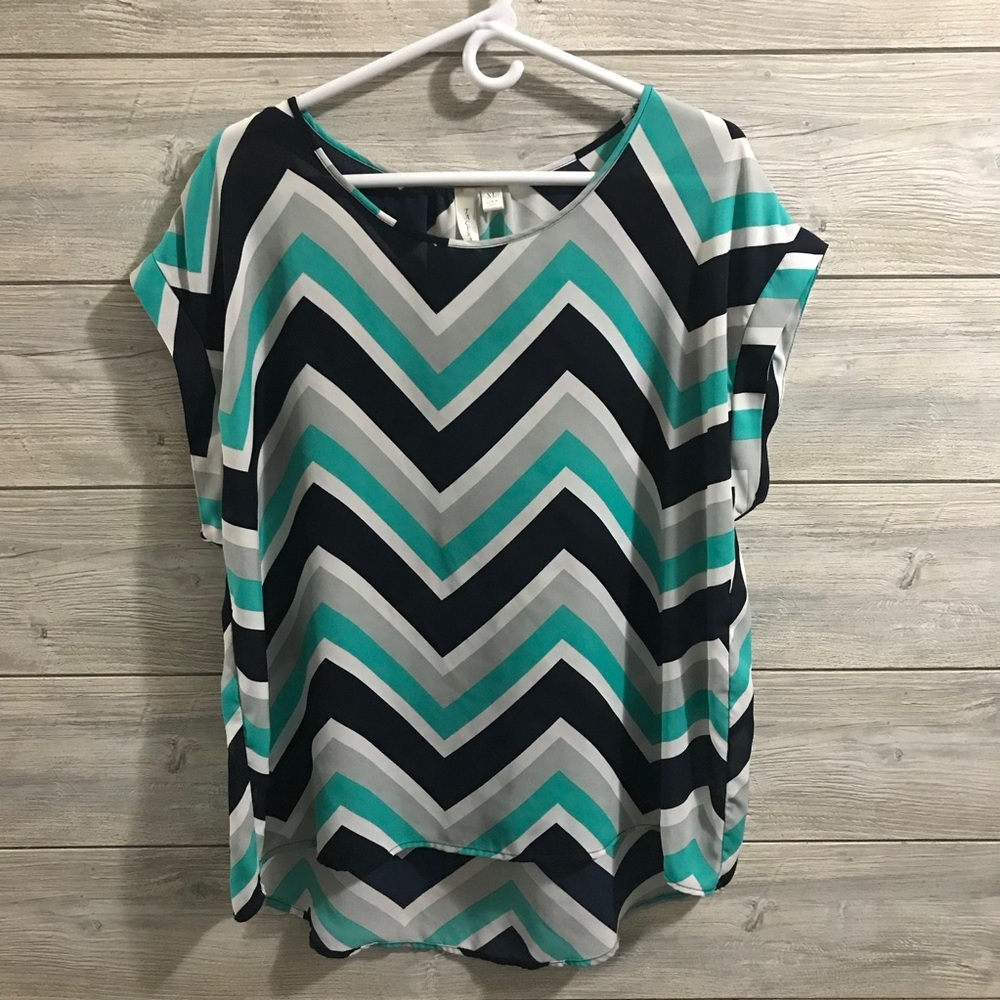 Women's Tacera Chevron Patterned Sleeveless Blouse